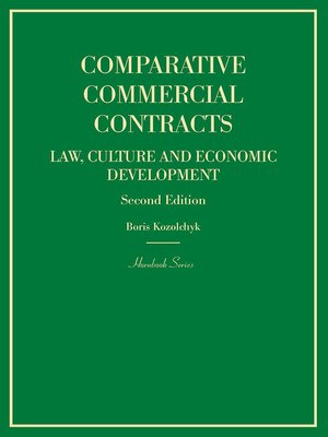 cover image of Comparative Commercial Contracts